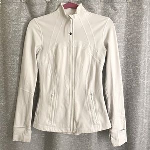 Lulu lemon white define zip up jacket size 6